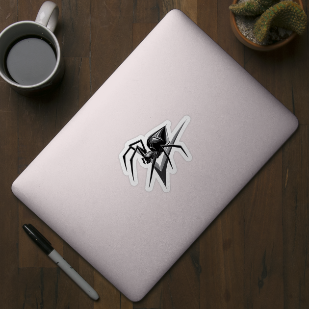 Spooky Black Spider by TomFrontierArt